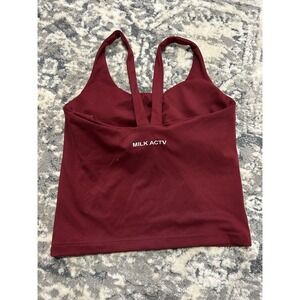 Milk Actv Women's Red Athletic Tank Size Medium